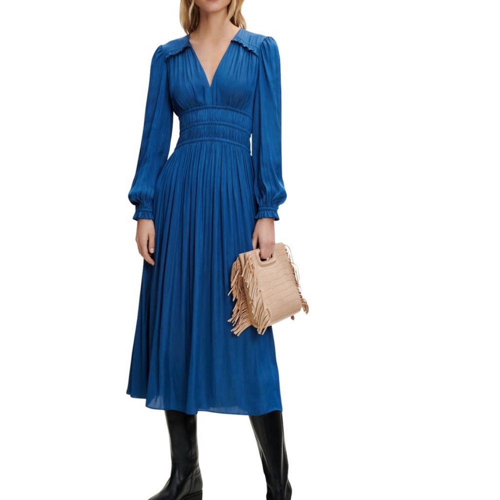 Maje Blue Dress Rianette